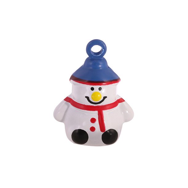 Mini Papá Noel muñeco de nieve campana de Navidad de cobre, accesorios de bricolaje, decoración de Halloween, 4 piezas