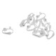 thumbnail image 1 of 12 Piezas De Latón Pendientes Convertidor De Espacios En Blanco Con Blanco plateado Zulema Clip on Earring Converter, 1 of 8
