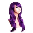 thumbnail image 4 of 70CM Long Curly High Temperature Silk Purple Anime Wig For Women And Girls, 4 of 4