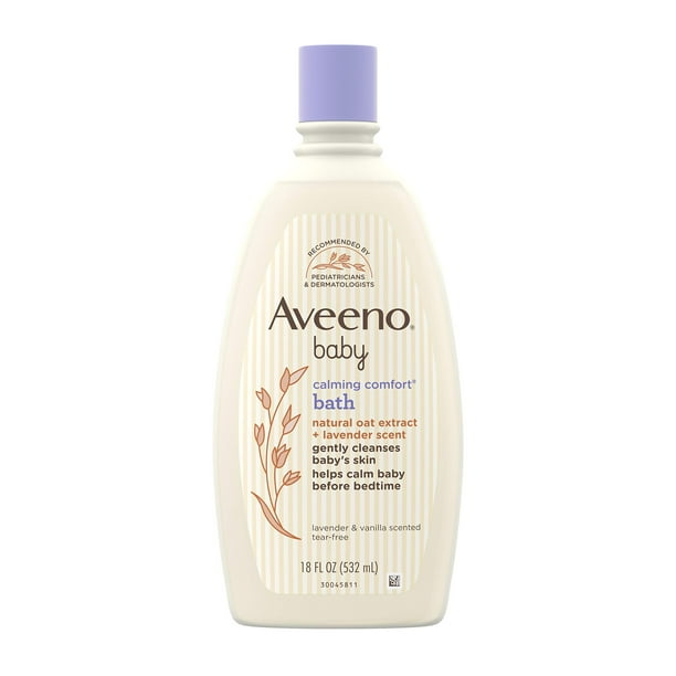 Baño para bebés Aveeno Calming Comfort con lavanda y vainilla 530 ml