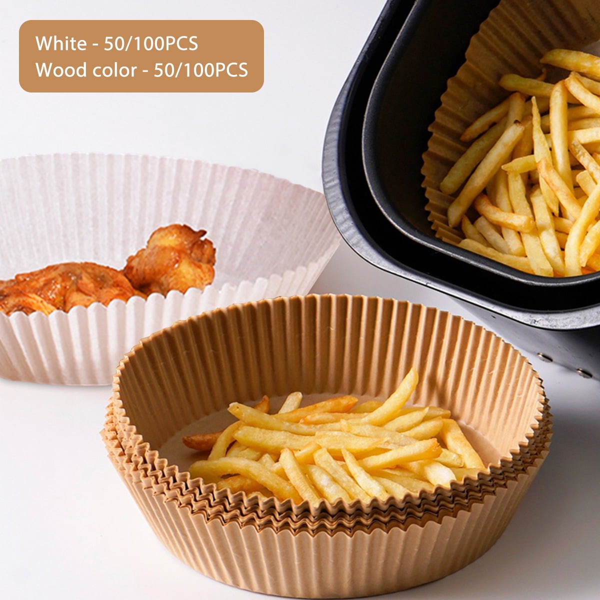 50/100Pcs Air Fryer Disposable Paper Liner Non-Stick Pan Parchment