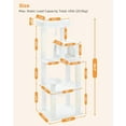 thumbnail image 2 of AEGFKDCat Tree for Large Cats with Metal Plush Big Hammock, 56.3" Cat Tower for Indoor Cats with 2 Door Condo House, 6-Tier Cat Shelves with Scratching Posts and Large Top Perch, Cream White, 2 of 7