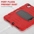 thumbnail image 4 of Dteck Case for iPad  Air 13 inch 2025/2024,Heavy Duty Silicone Case 3-Layer Protection Built-in Pencil Holder Shockproof Kickstand Cover for iPad  Air 13-in. M3/M2,Red, 4 of 5