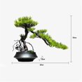 thumbnail image 2 of Falsas plantas artificiales del estilo chino del árbol de los bonsais interiores con el pote de cerámica, decoración realista de las plantas falsas, 2 of 6