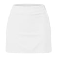 thumbnail image 6 of Hesxuno Women Tennis Shirts Ribbed Knitted Skirts Shorts High Waist Golf Skirt Stretchy Gym Running Yoga Shorts White XXL, 6 of 6