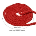 thumbnail image 2 of Uxcell 10 Feet Tug of War Rope for Adults Teen 3-Strand Natural Twisted Cotton Rope with Flag Red, 2 of 6