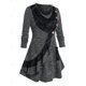 thumbnail image 2 of Camiseta de Panel de Encaje de Talla Grande Rosegal  Mangas largas de talla grande, 2 of 5
