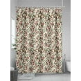 thumbnail image 5 of Christmas Berry Shower Curtain Set, Waterproof Shower Curtains for Bathroom, Xmas Botanical Watercolor Green Red Rustic Washable Fabric Cloth Bath Curtain for Bathtub with Hooks 72x78 Inches, 5 of 6
