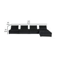 thumbnail image 5 of Benjara Alaya 5pc Modular Sofa and Loveseat Set- Tufted Black Velvet Upholstery, 5 of 5