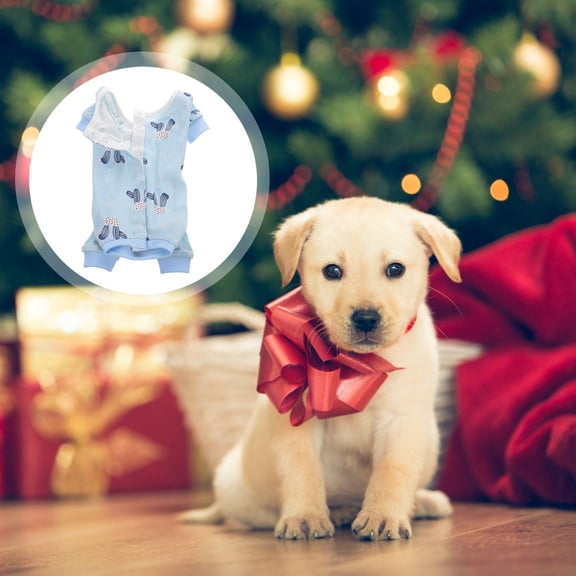 LEORX Dog Neuter Suit Pet Recovery Suit Pink Flowers Cotton 1Pack