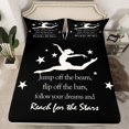 thumbnail image 2 of jejeloiu Gymnastic Dance Lovers Twin Sheet Sets,Sport Dance Twin Fitted Sheet,Black White Flat Sheet For Child,Luxury Bedroom Decor,3 Pieces, 2 of 7