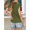 thumbnail image 2 of Womens Short Sleeve Textured Tops Crewneck Knit Solid Loose Casual Basic T Shirts Tee Blouses, 2 of 8