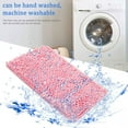 thumbnail image 5 of Tkrady Pink Bathroom Rug Non Slip Bath Mat (45Ã70cm) Water Absorbent Super Soft Shaggy Chenille Machine Washable Dry Extra Thick Absorbant Small Plush Carpet for Shower Floor, 5 of 6