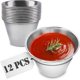 thumbnail image 1 of 12 tazas redondas de salsa de acero inoxidable – Tazas de salsa para mojar de 2,5 onzas, cuencos de salsa pequeños reutilizables, tazas para mezclar, moldes con tapas, recipientes para salsa, tazas pa, 1 of 1
