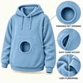 thumbnail image 4 of Unisex Pet Pouch Hoodie,Fall Soft Kangaroo Pullover Sweatshirt with Big Size Front Dog & Cat Carrier Hoodies, 4 of 4