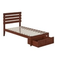 thumbnail image 6 of AFI Oxford 14" Twin Wood Platform Bed Frame with Foot Drawer Storage, Walnut, 6 of 6