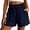 Navy Blue, variant on BAKREP Summer Shorts for Women Casual Ruffle Drawstring High Waist Wide Leg Comfy Lounge Shorts Beach Cruise Outfits Adjustable Tie Knot Pants Womens Summer Beach Outfits