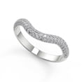 thumbnail image 3 of Cushion Cut Halo Bridal Set Women's Engagement Ring, Hidden Halo wave Stackable Wedding Ring, 2.2 Ct Simulated Diamond, 14K White Gold Plated, Pave Set Anniversary Gift For Her Special Ocassion, 3 of 5