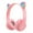 Pink, variant on AceMonster Kids Headphones, Cat Ear Wireless Headphones, LED Light Up Bluetooth Over On Ear Black Headphones for Toddler Boy Girl Teen Children w/Microphone fo Laptop School gift for girls