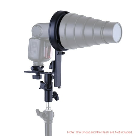 Cold Shoe Flash L-Bracket Speedlight Speedlite Flash Mount with Bowens Mount Adapter Cold Shoe for Softbox Reflector Beauty Dish Honeycomb Umbrella Snoot ()