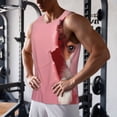 thumbnail image 5 of KLL Puppy Peeking Through Pink Print Men's Muscle Gym Workout Stringer Tank Tops Bodybuilding Fitness T-Shirts Tank Tops Men-Medium, 5 of 7