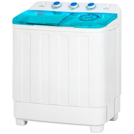 Best Choice Products Portable Mini Twin Tub Compact Washing Machine w/ Spin Dry Cycle, 18lb Load (Best Rated Washing Machine In India)