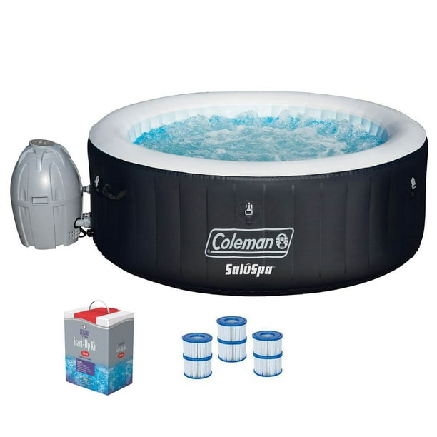 Bestway SaluSpa Portable Hot Tub + Spa Chlorine Kit + Filter Cartridge