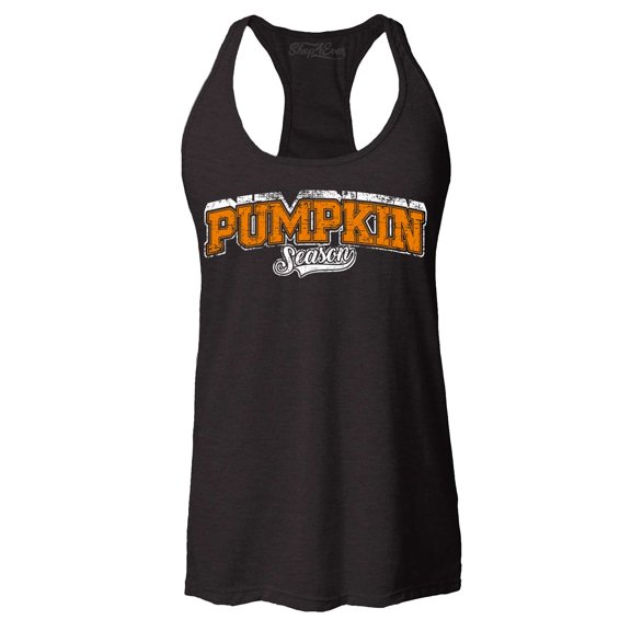 Shop4Ever Women's
Pumpkin Season Distressed Racerback Tank Top Medium Black