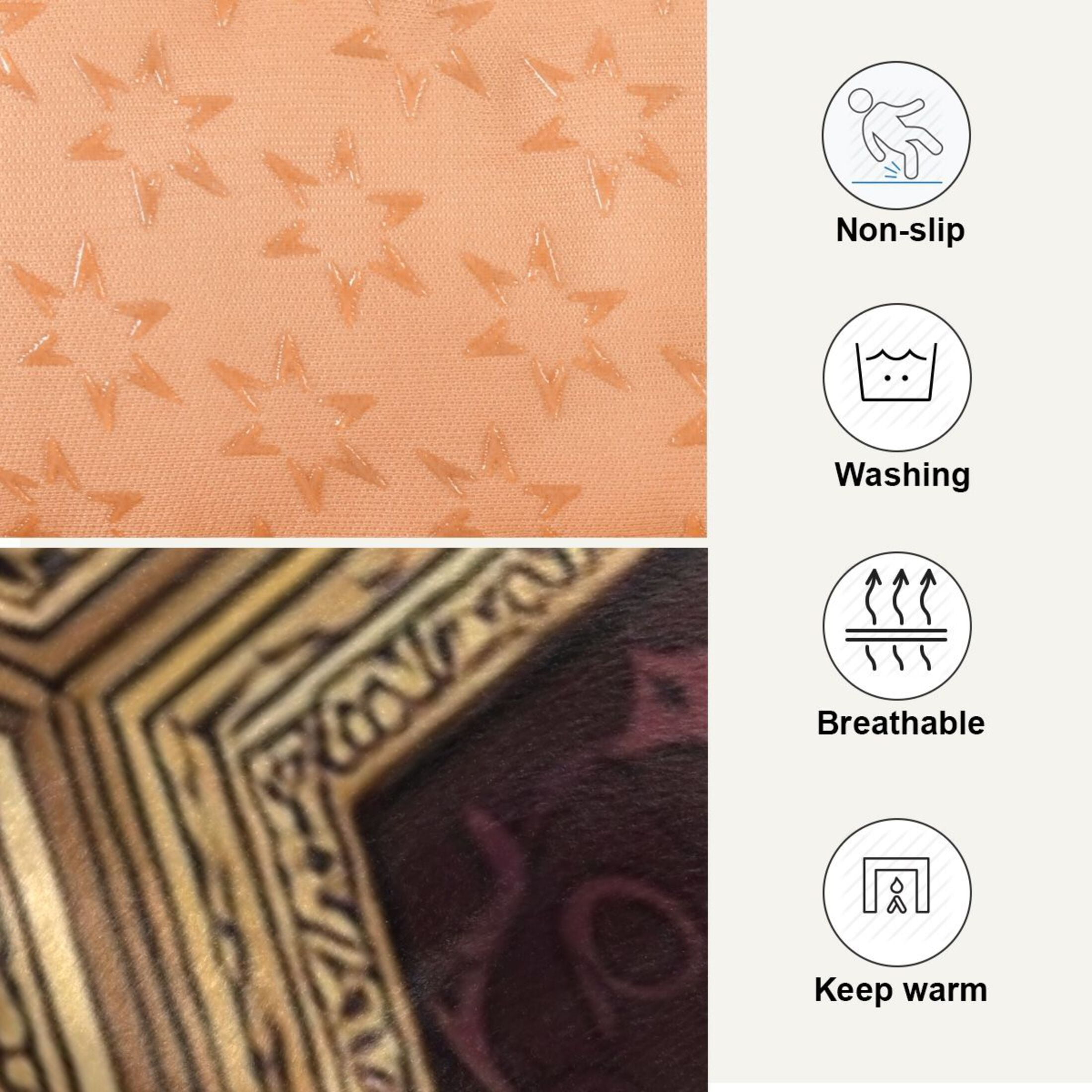Cozy Mat Pet Bed Indoor Outdoor Warm Soft For Cat Dog Puppy(S/M) Hexagonal Shapes with Intricate Designs