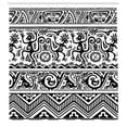 thumbnail image 3 of Ambesonne Tribal Shower Curtain, Cave Drawings, 69"Wx84"L, Black White, 3 of 5