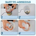 thumbnail image 4 of Touch-Control 3-Color Desk Lamp with Plug – Energy-Saving LED + 3 Simultaneous Charging Ports Butterflies Sunflowers, 4 of 8