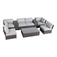 thumbnail image 2 of Living Source International 11-Piece Sectional Set with Cushions in Espresso, 2 of 5