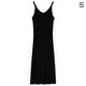 thumbnail image 1 of Vestido Con Cuello En V Sin Mangas De Punto Color Sólido Vestido Largo Y Delgado Sexy, Negro, S Advancent AP001368-05B, 1 of 7