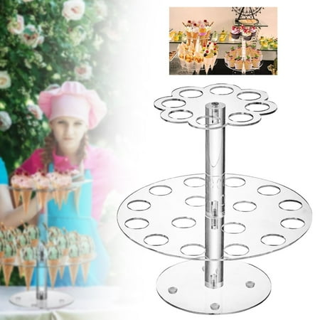 

Black And Friday Deals 2024!Rack Acrylic Ice Holder 2 Tier Ice Holder Stand With 24 Holes Clear Hand Roll Holder Stand Food Display Stand by pugeha