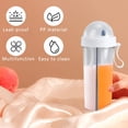 thumbnail image 4 of Vaso de agua de 600 ml con pajita y tapa, botella de agua con compartimento de almacenamiento, botella de agua de entrenamiento para el hogar, camping, deportes (blanco) ER, 4 of 5