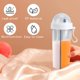 thumbnail image 4 of Taza de agua de 600 ml con pajita y tapa, botella de agua con compartimento de almacenamiento, botella de agua de entrenamiento para deportes de camping al aire libre en el hogar (blanco), 4 of 5