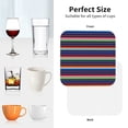 thumbnail image 6 of Honeii Mexican Blanket stripes Print Leather Coaster Set of 4, Ideal for Safeguarding Your Furniture from Drinks Spills and Effortless cleanup-Square, 6 of 6