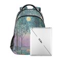 thumbnail image 7 of FORMRS Unisex Backpack Elementary School Travel Bookbag with Reflective Stripes, Purple Forest Scene, 7 of 7