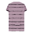 thumbnail image 5 of Womens Striped Tops with Pleats Cap Sleeve Crewneck Basic Tees Tunic T Shirts for Women Summer Casual (M, Pink), 5 of 7