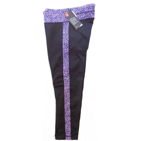 Under Armour Women's S Black Purple Compression Capri Small 1279070-004