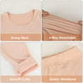 thumbnail image 5 of MANIFIQUE Thermal Underwear Set for Women Ultra Thin Long Johns Scoop Neck Base Layer Top & Bottom Set, 5 of 6