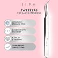 thumbnail image 3 of LLBA Lash Tweezer Professional Volume False Lash Application Tool | Multi Shapes & Purposes Tweezers | Non-Slip Grip Tweezers for Volume, Isolation & Classic Lashes (Silver, Fan-lash-tic Volume), 3 of 7