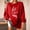 Red, variant on kayannuo Fall Clothes For Women Women Christmas Print Loose O-Neck Long-Sleeved Fleece Oversized Sweatshirt Pullover Black