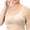 Khaki Everyday bra for women, variant on ATOYSOY Plus Size Everyday Bra Wireless Seamless Crop Tops Camisoles Breathable Push Up Underwear Workout Solid Color Lace Girls Teens Ribbed Smoothing Comfort Bra Beige