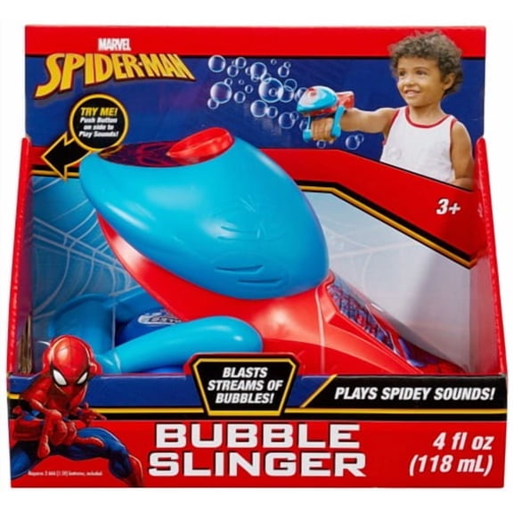 Little Kids Inc. Spiderman Bubble Slinger Blowing Toy