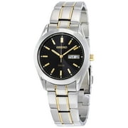 Seiko Men's Solar - Black Dial - Two-Tone - 10 Month Power Reserve - Day-Date