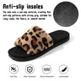 thumbnail image 5 of BERANMEY Leopard Open Toe Womens Slippers Cute Soft House Slippers for Women Men Anti-slip Thick Sole Indoor Bedroom Winter Home Slippers, 5 of 8