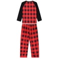 thumbnail image 3 of Nituyy Merry Christmas Family Matching Pajamas Sets Plaid Deer Print Holiday Xmas Pjs Sleepwear For Family, 3 of 9