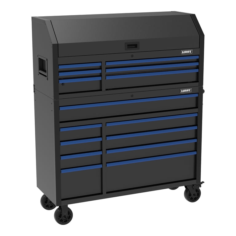 HART 52-Inch 9-Drawer Heavy-Duty Steel Tool Cabinet, Locking