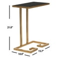 thumbnail image 3 of SAFAVIEH Murphy 21 in. H Solid Classic Accent Table, Gold/Black Glass, 3 of 5